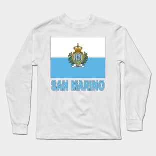 The Pride of San Marino - National Flag Design Long Sleeve T-Shirt